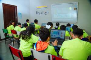 Youth exploring digital tools