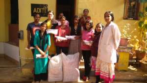 Distribution of Sanitary Napkins in Pune