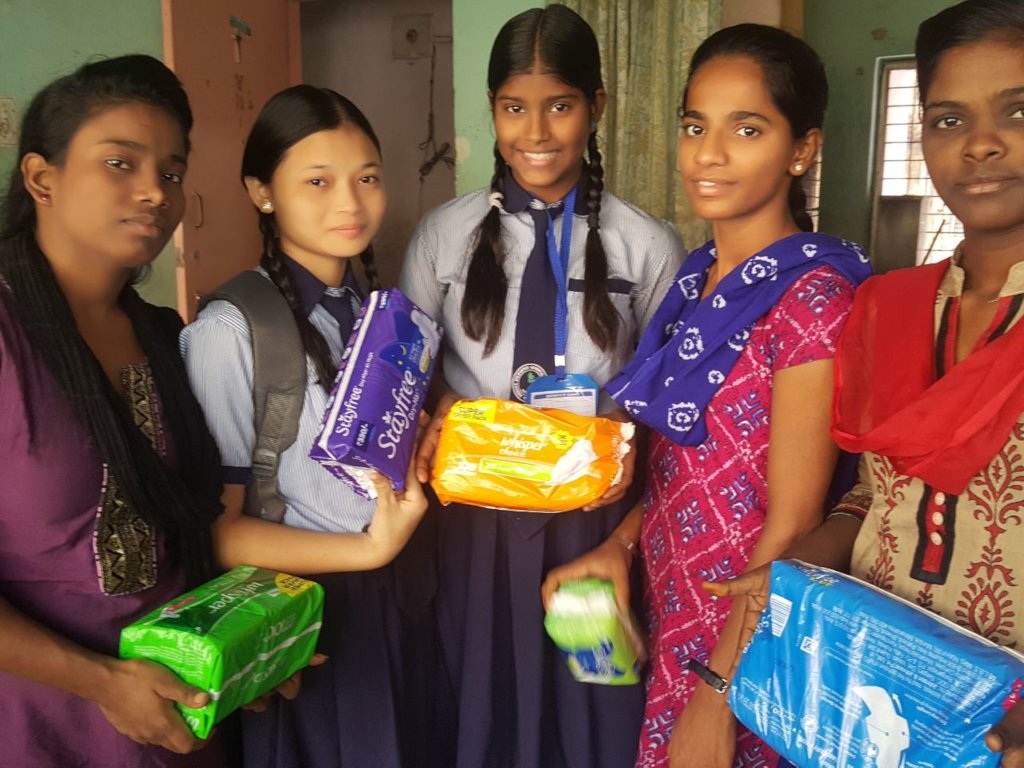 Menstrual Hygiene Kits for 1300 orphan girls,India
