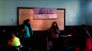 Simran running a session on civic engagement