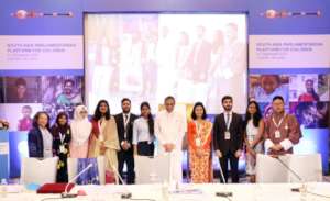 Prakriti with fellow youth representatives