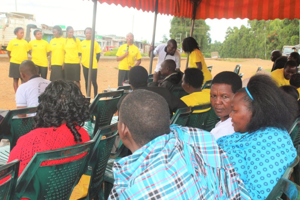 Catherine leading other girls during the program