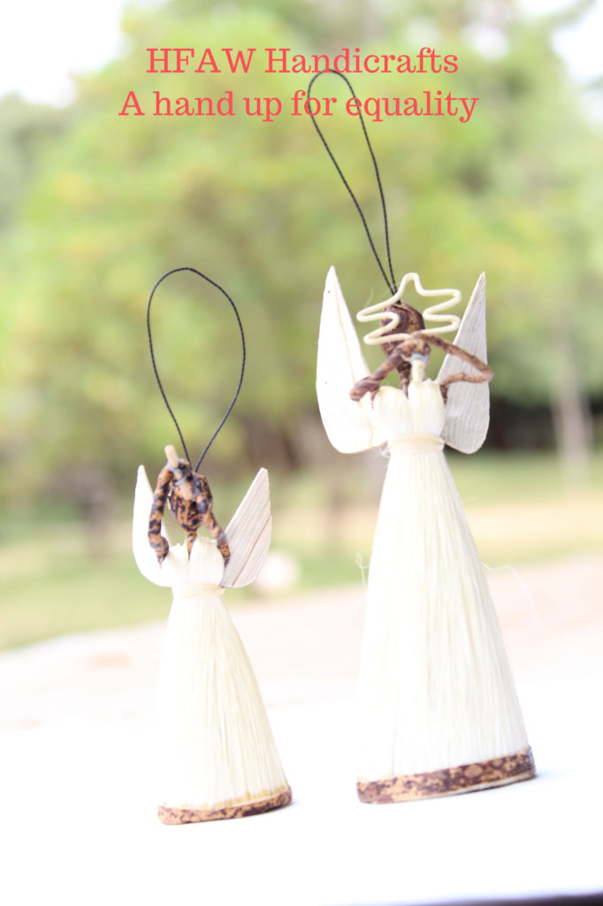 Christmas tree decor gift-Angels made of sisal & b