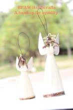 Christmas tree decor gift-Angels made of sisal & b