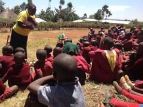 HFAW staff demonstrating hygiene steps