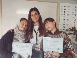 Nazanin and Yeganeh received their certificates!