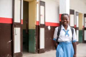 A student whose school is using 'Power To Girls'.