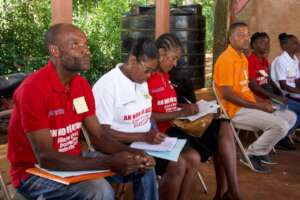 Local activists at a training to prevent VAWG.