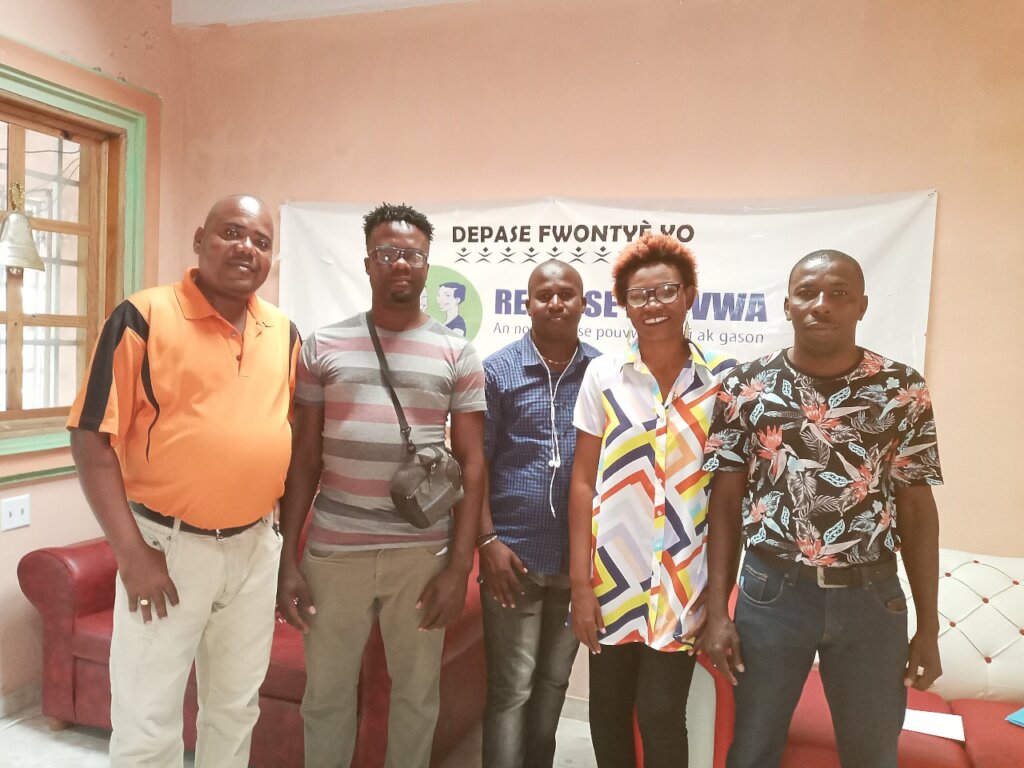 A press event in Jacmel for Int. Women's Day.