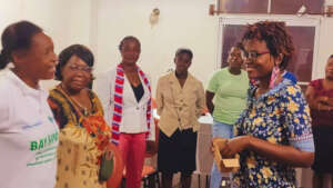 Gathering leaders from 20 Haitian women's groups.