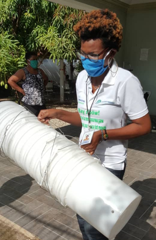 930 buckets for hand-washing stations distributed.