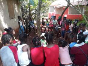 A Girls' Club meeting in southeastern Haiti.