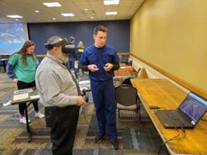 Using VR to train students on collecting data