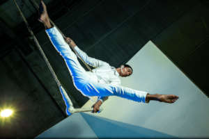 Boy in trapeze. Photo by Armando Millan
