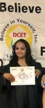 Orbelina  happy after graduating from elementary