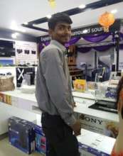 Shivam at his workplace