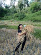 Su on a field trip at a village near Doi Inthanon