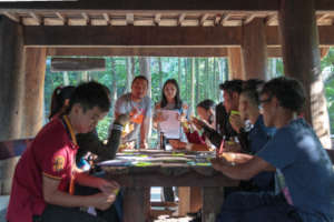 Peter and Thel Thel leading a small group activity