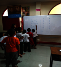 ThelThel teaching at Wai Sai Moon (Myanmar temple)