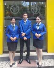 Devi, Febri, and Widi, new students in Karangasem