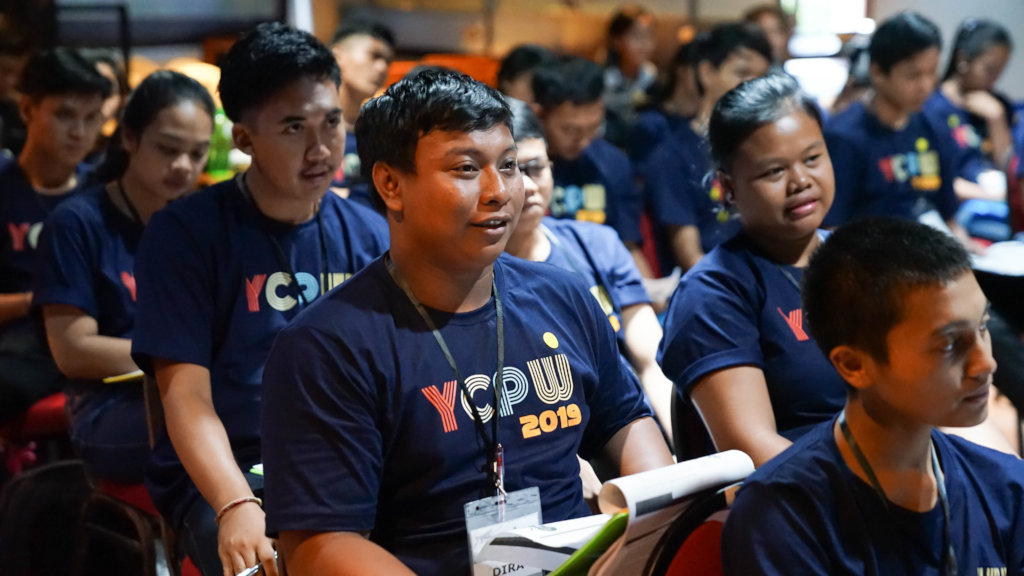 Listening to the speaker