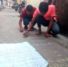 Messages on the streets to stop harassment