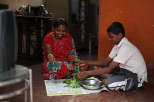 Boys share equal household chores