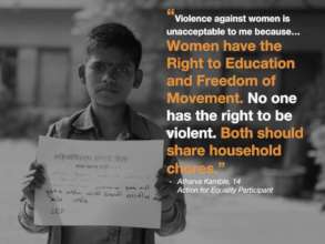 Raise 300 boys in India to be gender-equitable