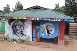 A library PYG set up for children in the community