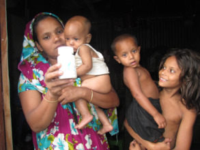 Anjona and her three children
