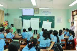 Training to students in Hue Province