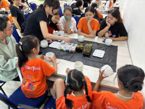 Succulent planting activity.