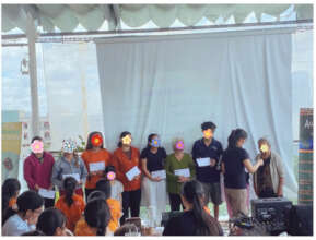 Images of early-year financial support being provi