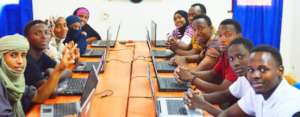 A.D.U. Students Using Computers to Connect
