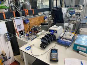 Thyara testing the pH adjustment solution