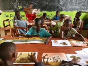 children spend time in Amani's library