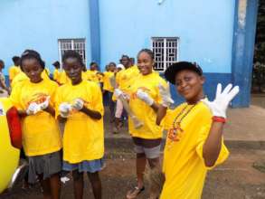 Girls complete "Clean My School" Project