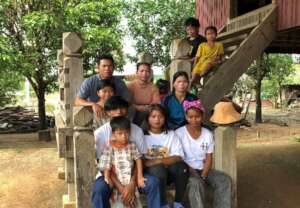 John with his children and a few nieces/nephews