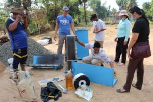 Local church partners constructing filters