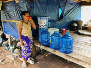 Clean water at home for a woman in Ratanakiri!