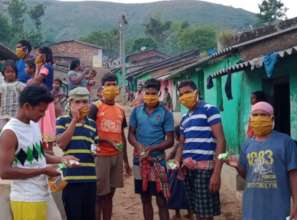Young adults wearing mask in Covid-19 Pandemic