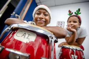 At percussion class