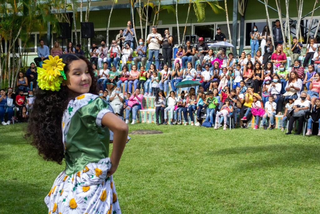 Dancing in front the audience