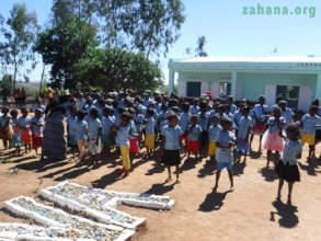Students performing for the ceremony