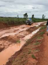 Navigating roads in the rainy season