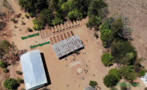 The new school garden behind the old school