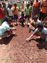 New garden beds being planted