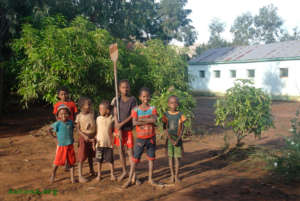 Ready to work in the school garden