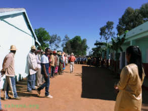 Midwife at the innaugration of the school building