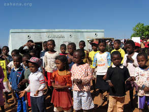 Students infornt of their school in Fiarenana